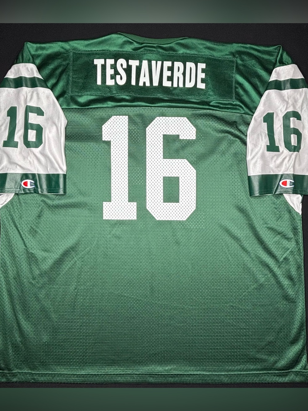 Vintage New York Jets Vinny Testaverde Champion Football Jersey Size: 52